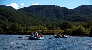 Rafting down the Bystraya River