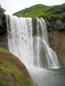 Waterfall of Ksudach Volcano